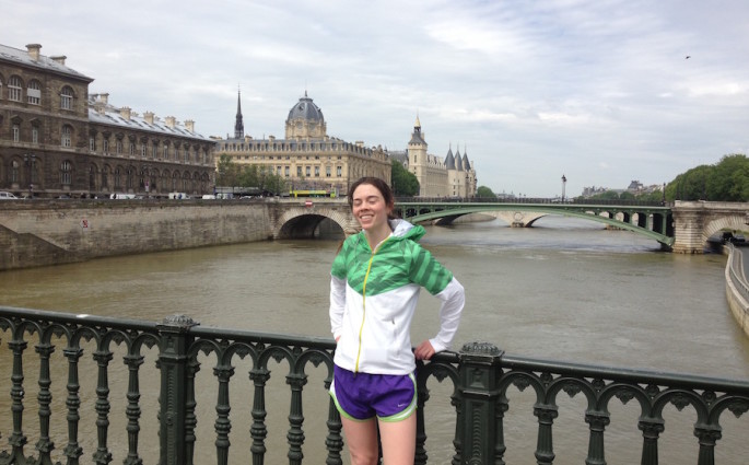 La Seine - Nikes in Paris on Bridge